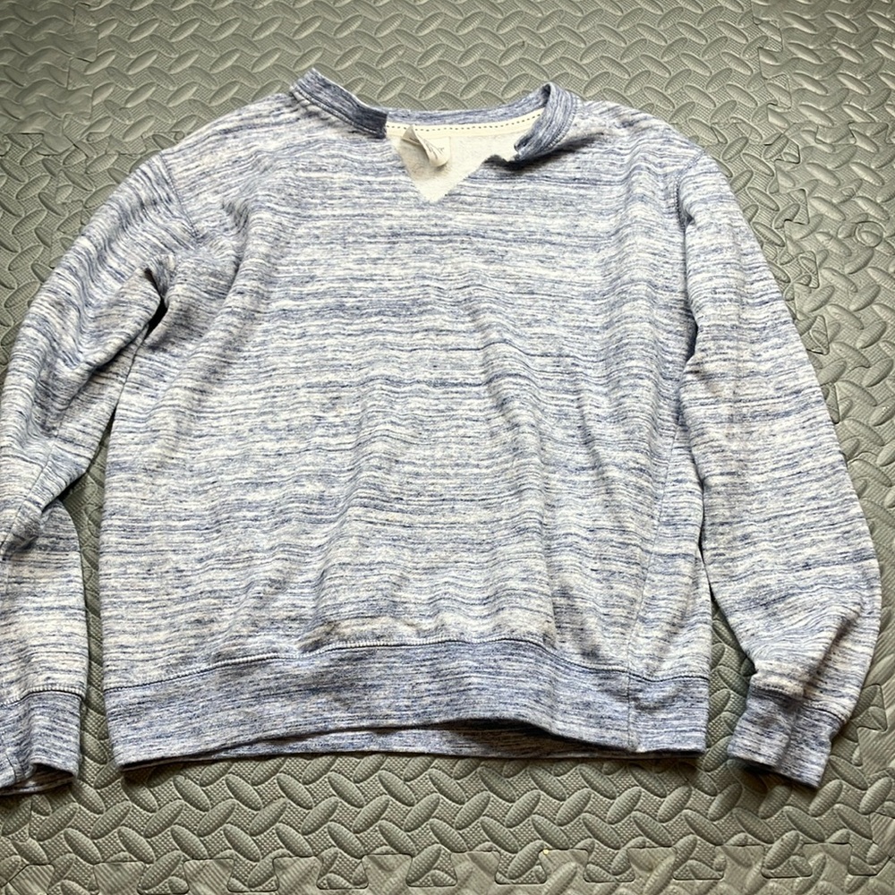 Women's medium Blue‎ Pullover Sweatshirt Long Sleeve V Neck Casual Size M